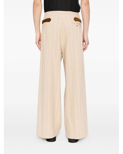 Commun's Gestreepte Broek in het Natural voor heren