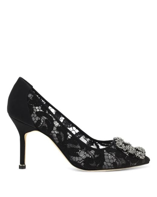Manolo Blahnik Black 70Mm Hangisi Pumps