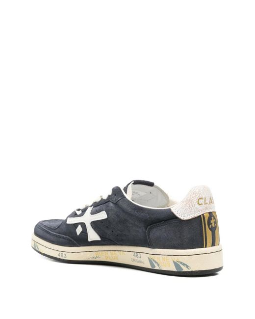 Premiata White Suede-Leather Sneakers for men