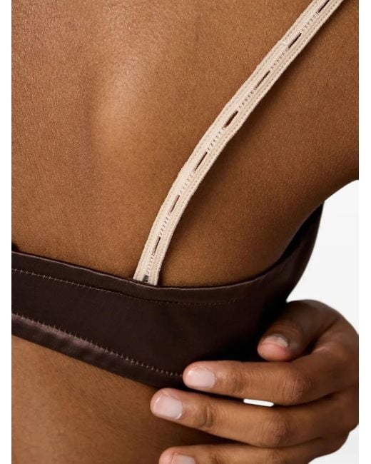 Miu Miu Brown Satin Bra