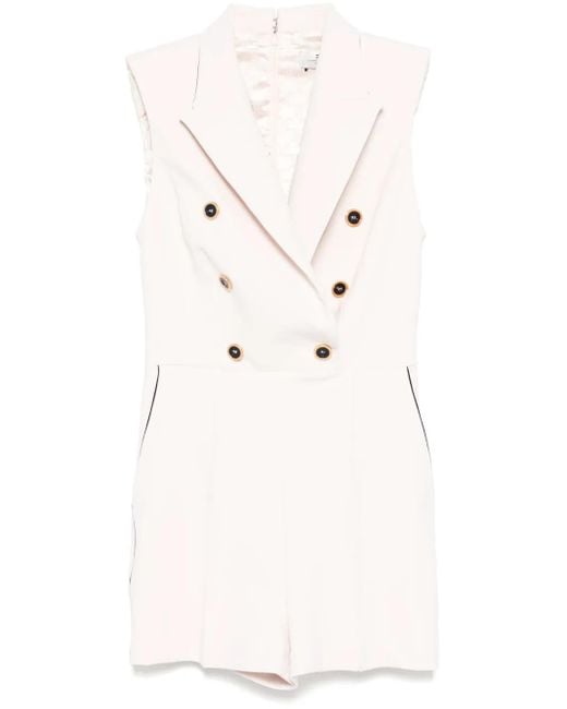 Elisabetta Franchi ダブルブレスト ロンパース Natural