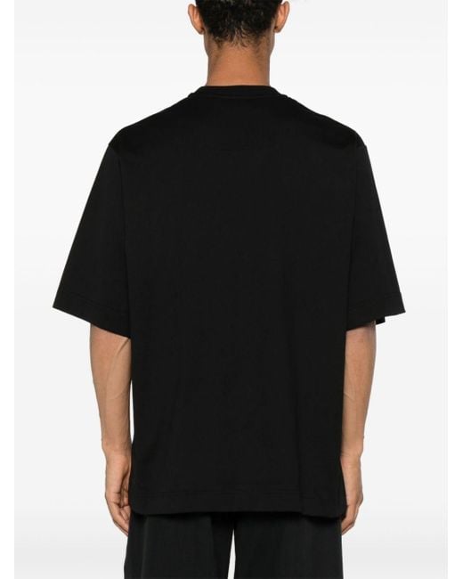 Camiseta con logo bordado Givenchy de hombre de color Black