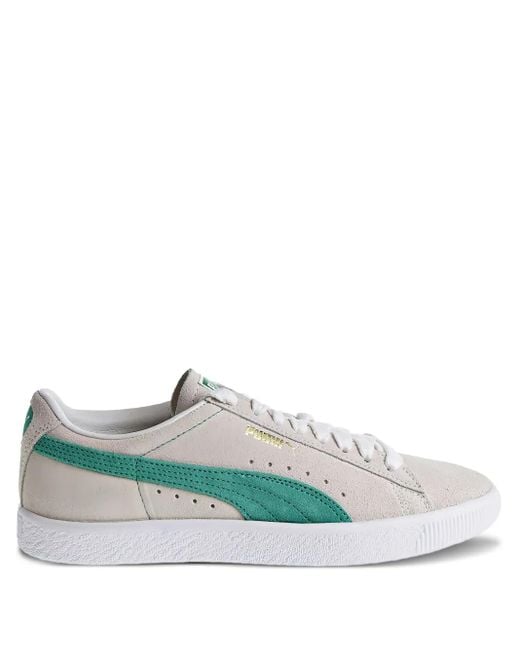 PUMA Green Suede Sneakers for men