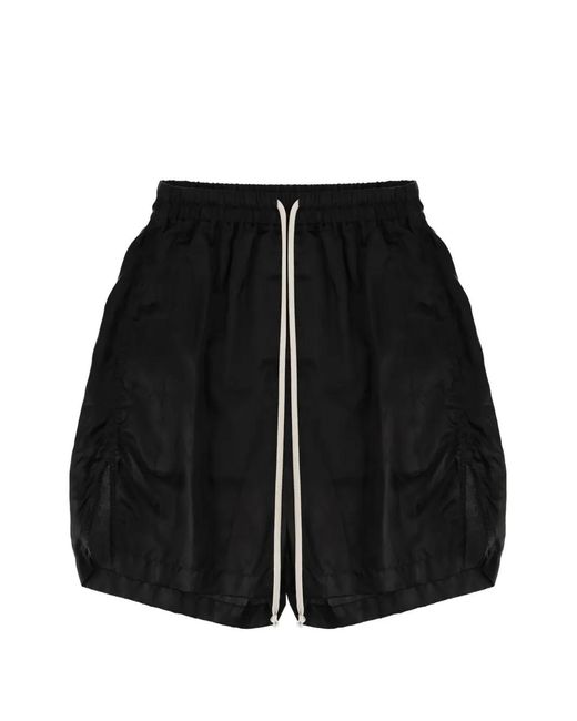Rick Owens Black Short À Lien De Resserrage for men