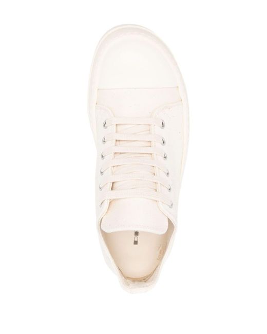 Rick Owens Lido Double-bumper Lace-up Sneakers White
