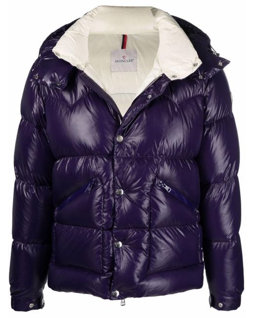 Moncler Coutard Hooded Puffer Jacket in Purple for Men Lyst