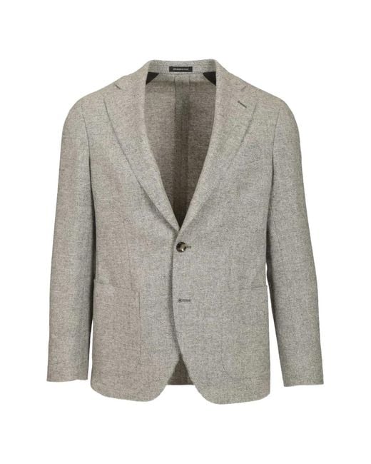 Al Duca D'aosta Gray Single-Breasted Blazer for men