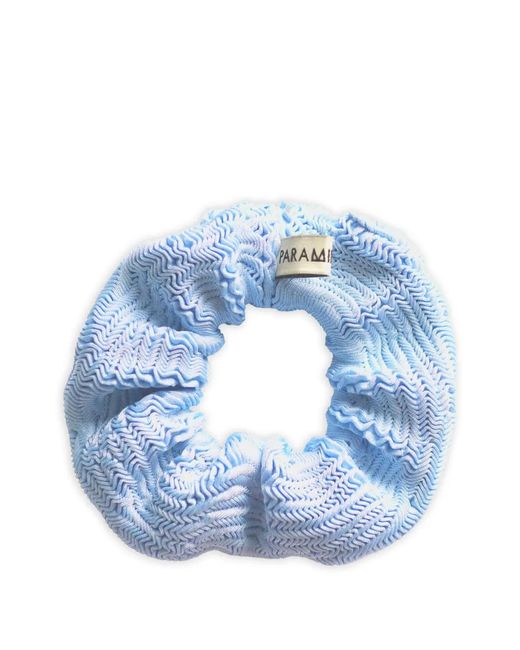 Paramidonna Blue Textured Scrunchie