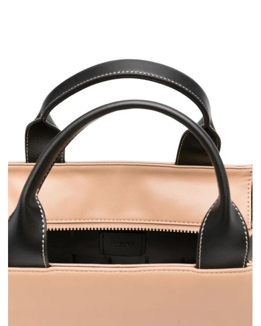 DKNY Natural Medium Hadlee Logo-Embroidered Tote Bag