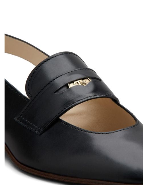 Tod's Black Penny-detail Leather Pumps