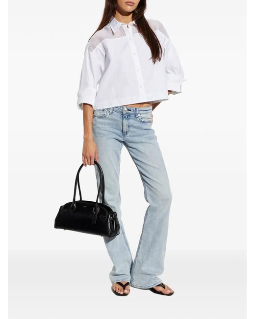Rag & Bone Blue Faded-Effect Jeans