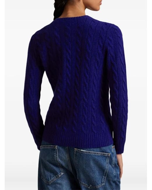 Polo Ralph Lauren Blue Pullover mit Zopfmuster