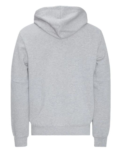 Lacoste Gray Zipped Fleece Hoodie for men