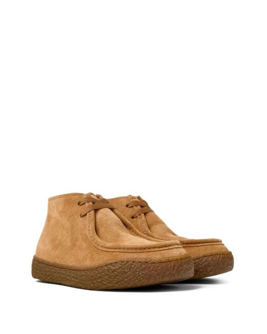 Camper Brown Peu Terreno Suede Lace-Up Boots