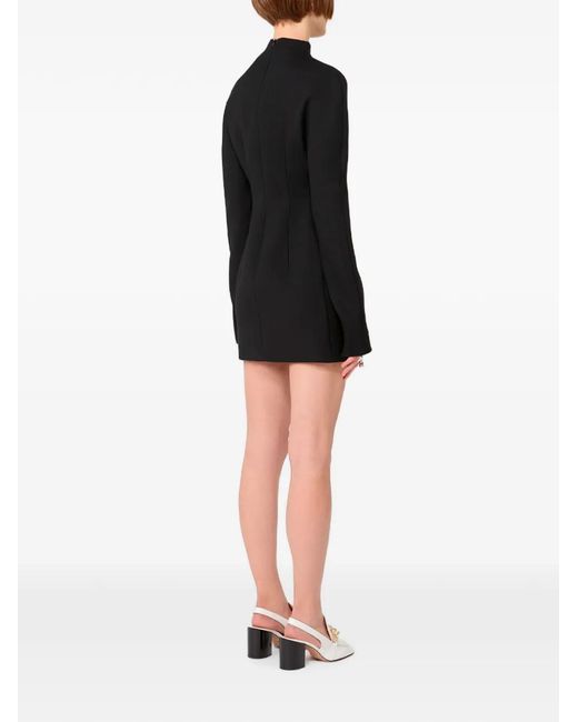 Sportmax Black Long-Sleeve Mini Dress