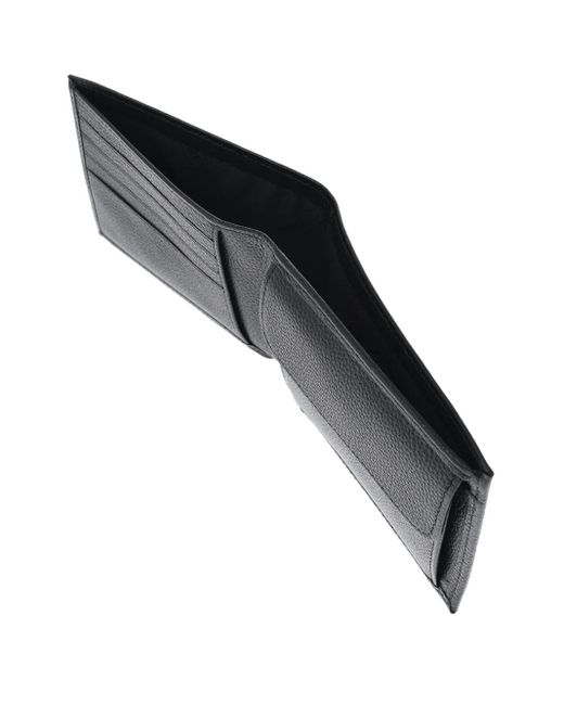 Longchamp Textured Leather Wallet Black