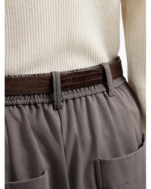 Brunello Cucinelli Gray Wide Track Trousers