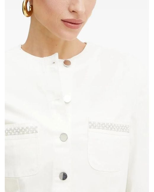 Chaqueta con cierre de botón Guess de color White