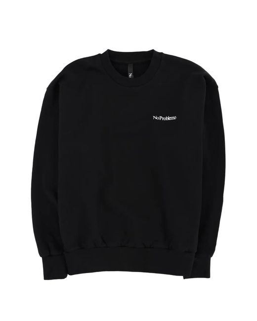 No Problemo Black Logo-Detail Sweatshirt