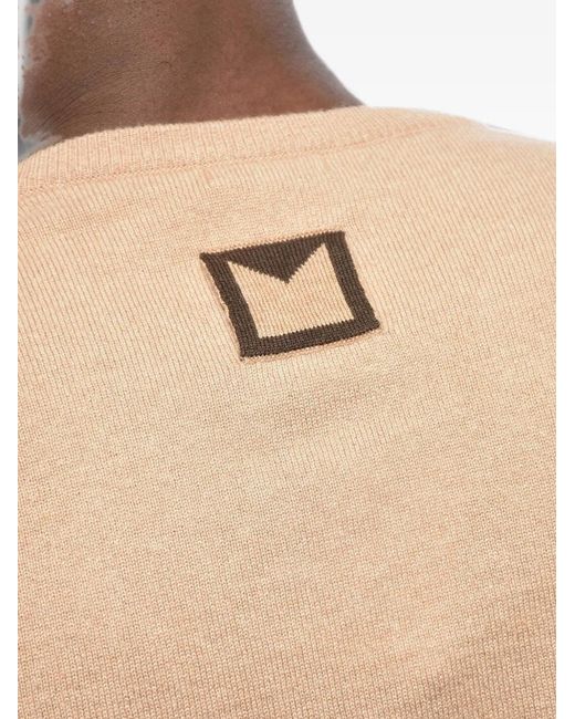 Malo Blue V-Neck Cashmere Sweater for men