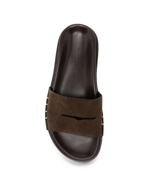 J.W. Anderson White Suede Slides