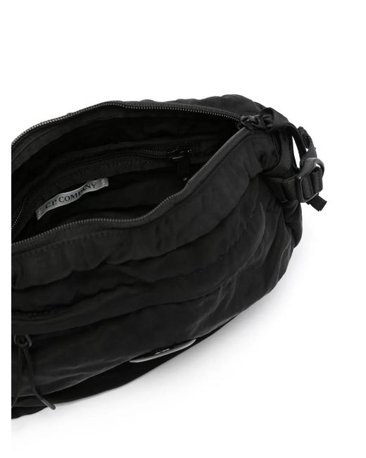 C P Company Black Nylon Crossbody Pack for men