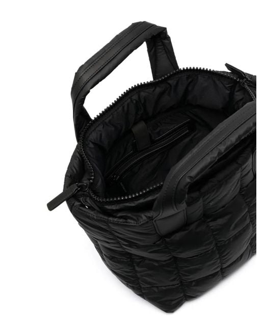VEE COLLECTIVE Black Gesteppter Shopper