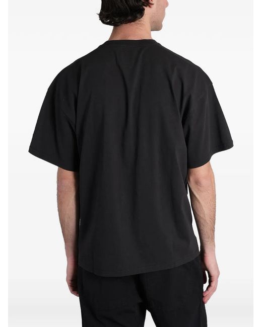 Roa Black Slogan-Print T-Shirt for men