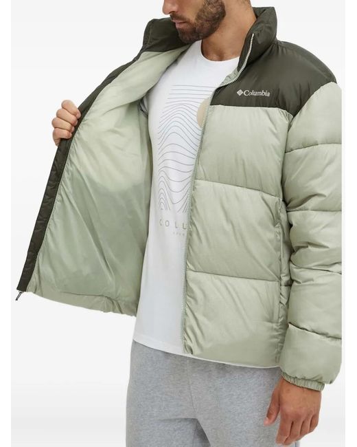 Columbia Green Two-Tone Puffer Jacket for men