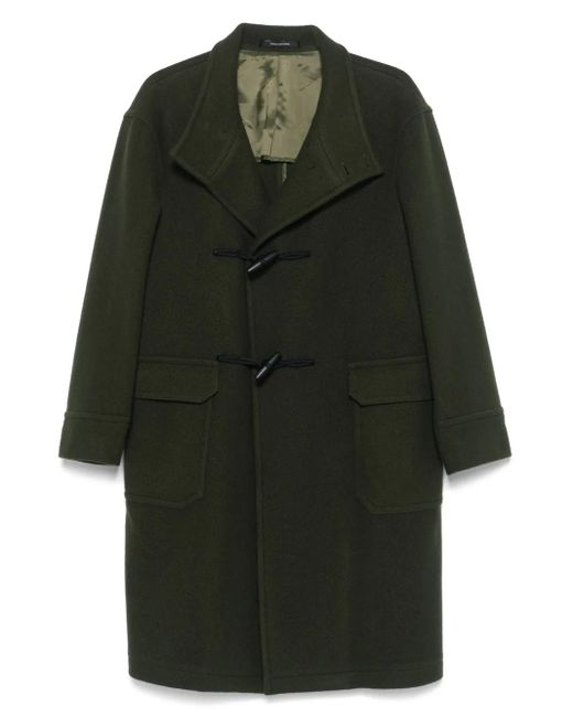 Tagliatore Green Long Duffle Coat for men