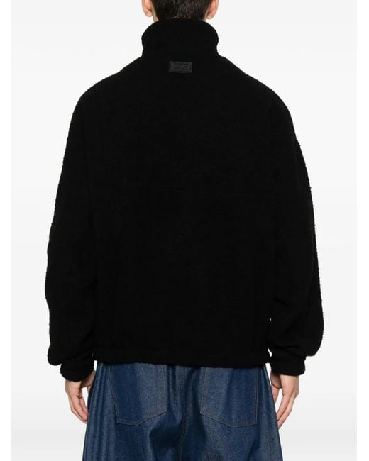 LC23 Black Zip-Fastening Sweatshirt for men