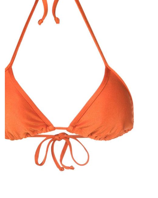 Adriana Degreas Orange Bead-embellished Bikini