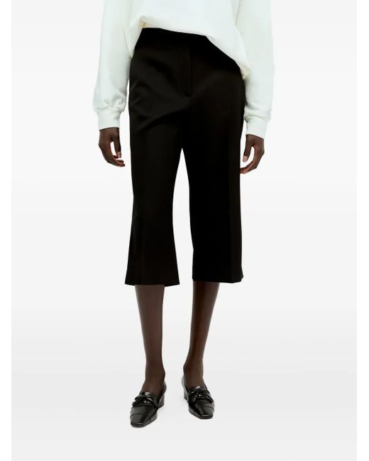 The Row Black Flared Crop Trousers