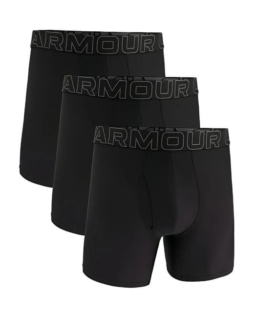 Under Armour Black Logo-Waistband Boxers (Pack Of Three) for men