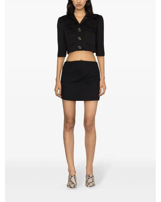 Patou Black Cotton Cropped Jacket