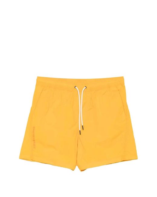 Ecoalf Yellow Biarritz Drawstring-Waist Swim Shorts for men