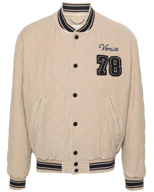 Golden Goose Deluxe Brand Natural Garment Dyed Bomber Jacket for men