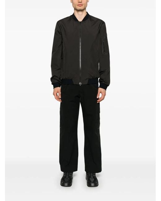 Herno Black Lightweight Bomber Jacket for men