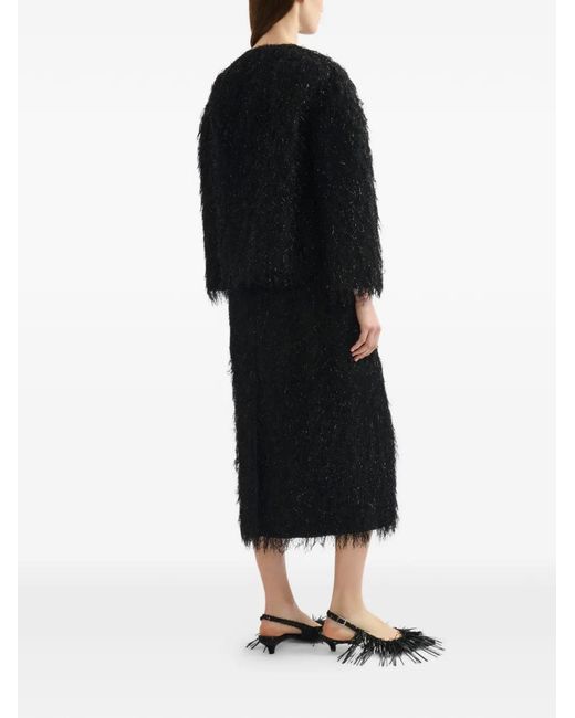 Erdem Black Fringed Jacket