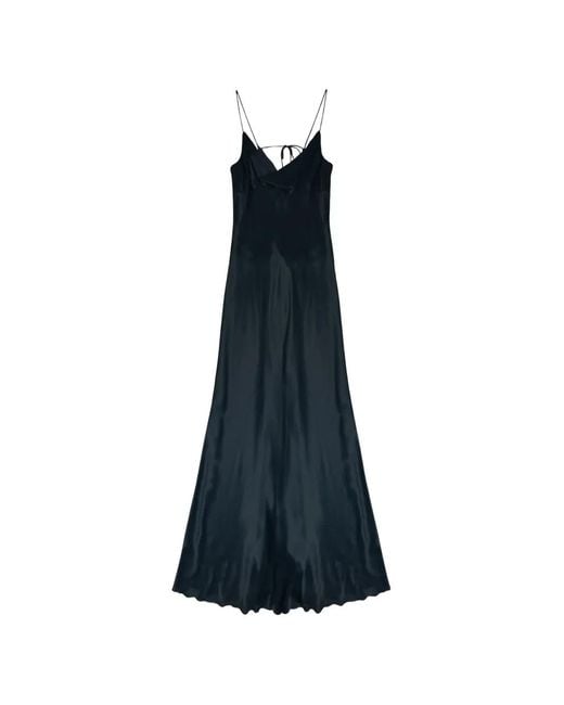 OSCAR THE COLLECTION Blue Spaghetti-Strap Maxi Dress