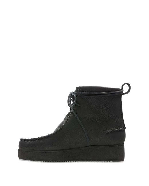 Clarks Black Lace-Up Shoes