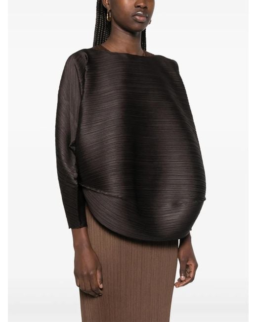 Pleats Please Issey Miyake Black Ufo Blouse