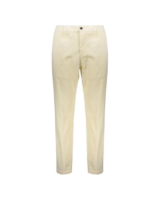 Paul & Shark Natural Straight-Cut Corduroy Trousers for men