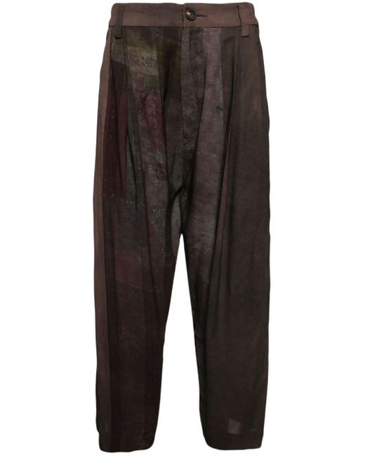 Ziggy Chen Gray Drop-crotch Trousers for men