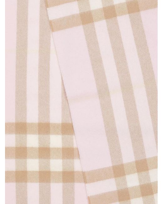 Burberry Pink Classic Checked Scarf