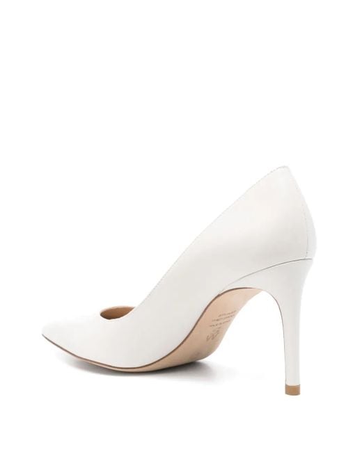 Stuart Weitzman White 85Mm Stuart Power Pumps