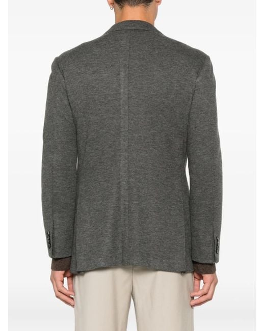 Kiton Gray Single-Breasted Jacket for men