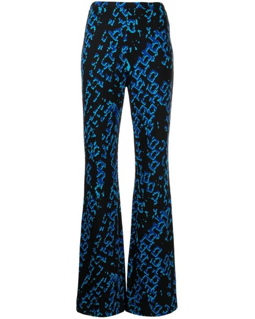 Diane von Furstenberg Blue Brooklyn Graphic-print Trousers