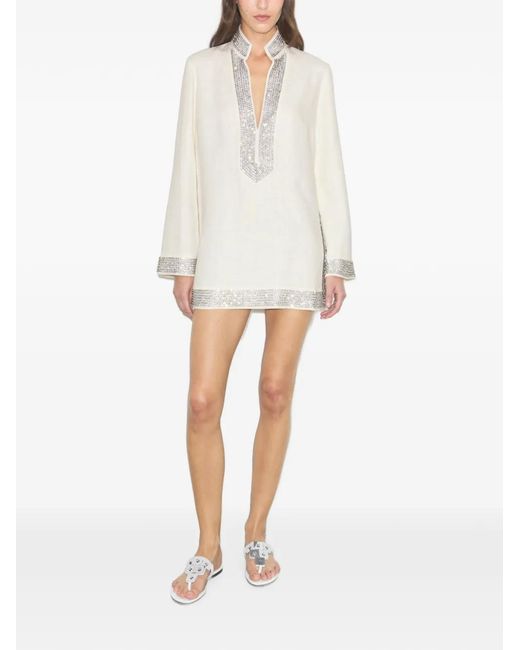 Tory Burch White Linen Tunic