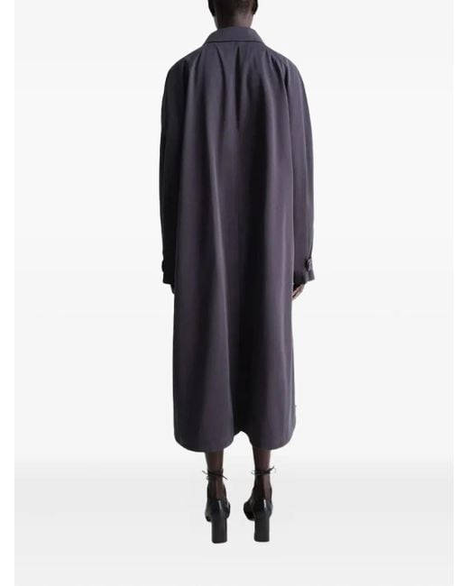 Lemaire Blue Button-front Raglan-sleeve Coat